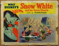 y191 SNOW WHITE & THE SEVEN DWARFS movie lobby card R51 Disney classic!
