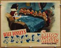 w269 SNOW WHITE & THE SEVEN DWARFS movie title lobby card R44 Disney classic!
