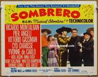 y197 SOMBRERO movie lobby card #2 '53 Ricardo Montalban, Pier Angeli
