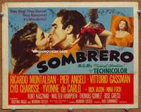 w270 SOMBRERO movie title lobby card '53 Ricardo Montalban, Pier Angeli