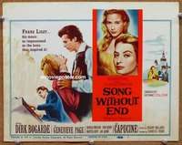 w272 SONG WITHOUT END movie title lobby card '60 Dirk Bogarde, Franz Liszt