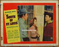 y211 SOUTH OF ST LOUIS movie lobby card '49 Joel McCrea, Alexis Smith