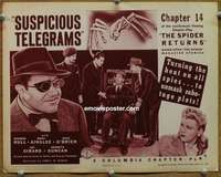 y222 SPIDER RETURNS Chap 14 movie lobby card '41 crime-fighting serial!