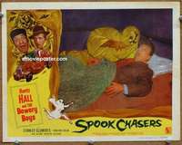 y229 SPOOK CHASERS movie lobby card '57 Huntz Hall, Bowery Boys