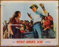 y238 STAY AWAY JOE movie lobby card '68 Elvis Presley, Katy Jurado