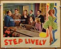 y239 STEP LIVELY movie lobby card '44 Frank Sinatra, George Murphy