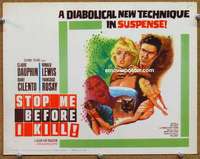 w276 STOP ME BEFORE I KILL movie title lobby card '61 Val Guest, suspense!