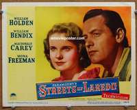 y247 STREETS OF LAREDO movie lobby card '49 William Holden portrait!