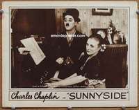 y251 SUNNYSIDE #2 movie lobby card R20s Charlie Chaplin as Tramp!