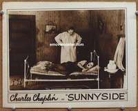 y254 SUNNYSIDE #5 movie lobby card R20s Charlie Chaplin sleeping!