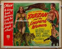 w284 TARZAN & THE LEOPARD WOMAN movie title lobby card '46 Weissmuller