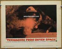 y277 TEENAGERS FROM OUTER SPACE movie lobby card #1 '59 bizarre!
