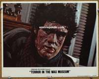 y284 TERROR IN THE WAX MUSEUM movie lobby card #2 '73 Karkoff is here!