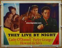 y296 THEY LIVE BY NIGHT movie lobby card #2 '48 Nicholas Ray, Granger