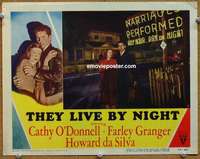 y299 THEY LIVE BY NIGHT movie lobby card #8 '48 best shot of stars!
