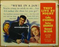 w289 THEY LIVE BY NIGHT movie title lobby card '48 Nicholas Ray