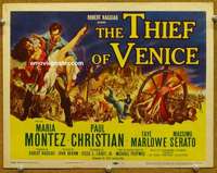 w290 THIEF OF VENICE movie title lobby card '52 Maria Montez, Christian