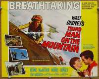 w040 3rd MAN ON THE MOUNTAIN movie title lobby card '59 Disney rock climbing!
