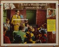 w005 TO KILL A MOCKINGBIRD movie lobby card #3 '63 Greg Peck at jail!