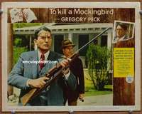 w006 TO KILL A MOCKINGBIRD movie lobby card #5 '63 Peck with rifle!