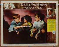 w007 TO KILL A MOCKINGBIRD movie lobby card #8 '63 kids hide from Boo!