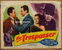 w298 TRESPASSER movie title lobby card '47 solo Dale Evans in crime film!