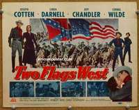 w302 TWO FLAGS WEST movie title lobby card '50 Cotton, Linda Darnell