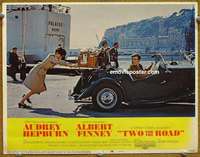 y338 TWO FOR THE ROAD movie lobby card #5 '67 Audrey Hepburn, Finney