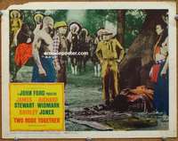 y341 TWO RODE TOGETHER movie lobby card '60 James Stewart, John Ford