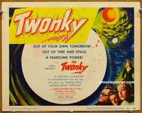 w305 TWONKY movie title lobby card '53 Arch Oboler, strange sci-fi!