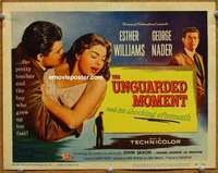 w309 UNGUARDED MOMENT movie title lobby card '56 Esther Williams, Nader