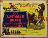 w312 UNTAMED BREED movie title lobby card '48 Sonny Tufts, Barbara Britton