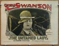 y359 UNTAMED LADY movie lobby card '26 Gloria Swanson in men's clothes!