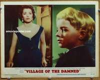 y368 VILLAGE OF THE DAMNED movie lobby card #7 '60 leave us alone!
