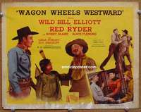 w316 WAGON WHEELS WESTWARD movie title lobby card '45 Wild Bill Elliott
