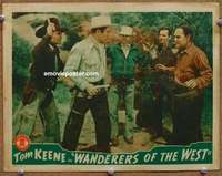 y375 WANDERERS OF THE WEST movie lobby card '41 Tom Keene trapped!