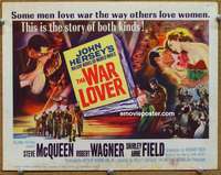 w318 WAR LOVER movie title lobby card '62 Steve McQueen, Robert Wagner