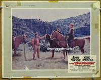 y377 WAR WAGON movie lobby card '67 big John Wayne, Kirk Douglas