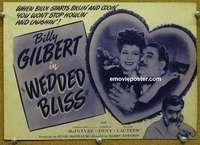w321 WEDDED BLISS movie title lobby card '44 Christine McIntyre, Gilbert
