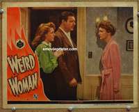 y380 WEIRD WOMAN movie lobby card '44 Lon Chaney, Jr. full-length!