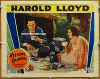 y381 WELCOME DANGER movie lobby card '29 Harold Lloyd at picnic!
