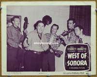y384 WEST OF SONORA movie lobby card '48 Smiley Burnette and band!