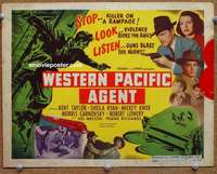w323 WESTERN PACIFIC AGENT movie title lobby card '50 Taylor