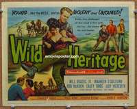 w333 WILD HERITAGE movie title lobby card '58 Will Rogers Jr, O'Sullivan