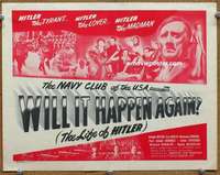 w336 WILL IT HAPPEN AGAIN movie title lobby card '48 Hitler documentary!