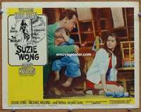 y412 WORLD OF SUZIE WONG movie lobby card #4 '60 William Holden, Kwan