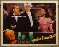 y417 YOU'LL FIND OUT movie lobby card '40 Bela Lugosi, Kay Kyser