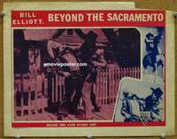 z341 BEYOND THE SACRAMENTO movie lobby card R40s Bill Elliott punching!