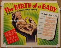 z021 BIRTH OF A BABY movie title lobby card '38 before your very eyes!