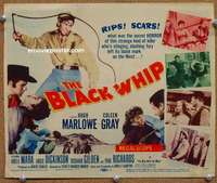 z023 BLACK WHIP movie title lobby card '56 Hugh Marlowe, Coleen Gray